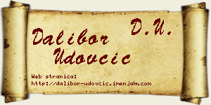 Dalibor Udovčić vizit kartica